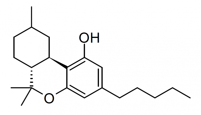 Hexahydrocannabinol structure